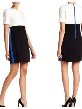 Eliza J Short Sleeve Color Block Dress Size 14